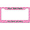 Pink Pirate License Plate Frame Wide