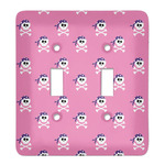 Pink Pirate Light Switch Cover (2 Toggle Plate)