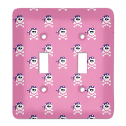 Pink Pirate Light Switch Cover (2 Toggle Plate)