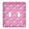 Pink Pirate Light Switch Cover (2 Toggle Plate)