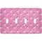 Pink Pirate Light Switch Cover (4 Toggle Plate)