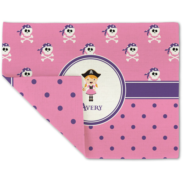 Pink Pirate Linen Placemat - Folded Corner (double side)