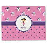 Pink Pirate Single-Sided Linen Placemat - Single w/ Name or Text