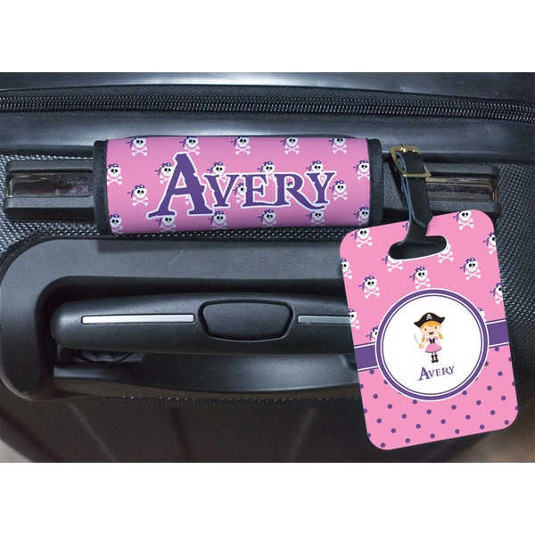 Pink Pirate Luggage Wrap & Tag