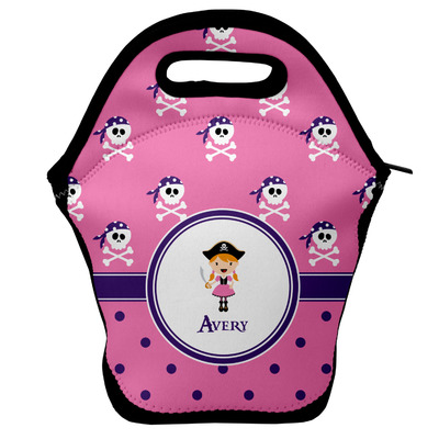 Pink Pirate Lunch Bag w/ Name or Text