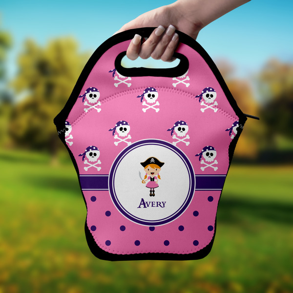 Pink Pirate Lunch Bag - Hand