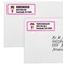 Pink Pirate Mailing Labels - Double Stack Close Up