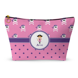 Pink Pirate Makeup Bag - Large - 12.5"x7" (Personalized)