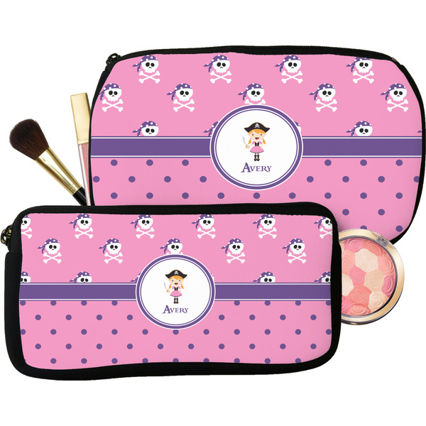 Pink Pirate Makeup / Cosmetic Bags (Select Size)
