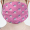 Pink Pirate Mask - Pleated (new) Front View on Girl