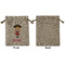 Pink Pirate Medium Burlap Gift Bag - Front Approval