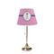 Pink Pirate Poly Film Empire Lampshade - On Stand