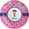 Pink Pirate Melamine Plate 8 inches