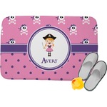 Pink Pirate Memory Foam Bath Mat - 24"x17" (Personalized)