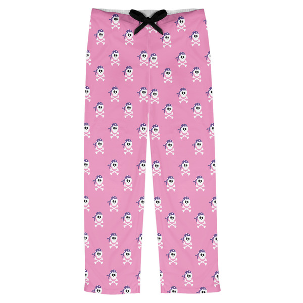 Custom Pink Pirate Mens Pajama Pants - XL