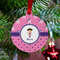 Pink Pirate Metal Ball Ornament - Lifestyle