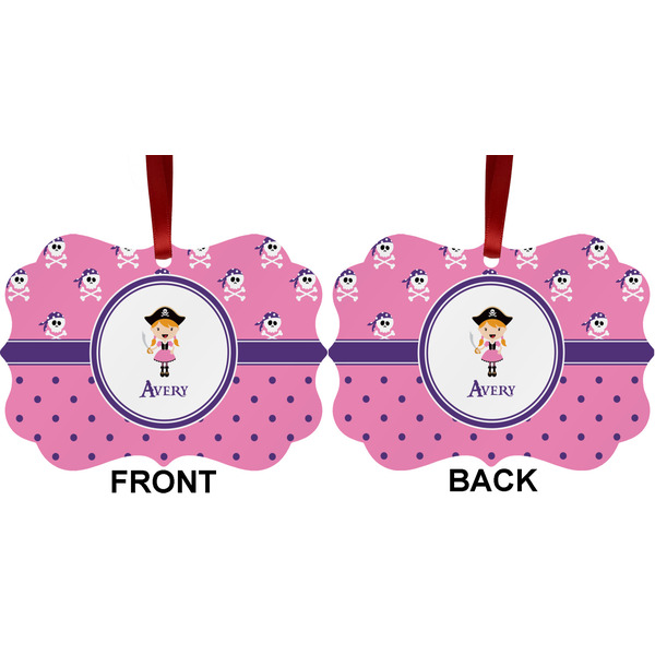 Pink Pirate Metal Benilux Ornament - Front and Back (APPROVAL)
