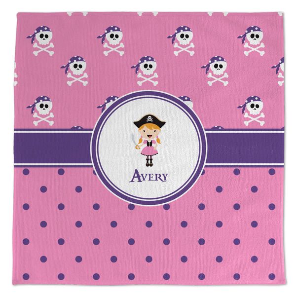 Custom Pink Pirate Microfiber Dish Towel (Personalized)