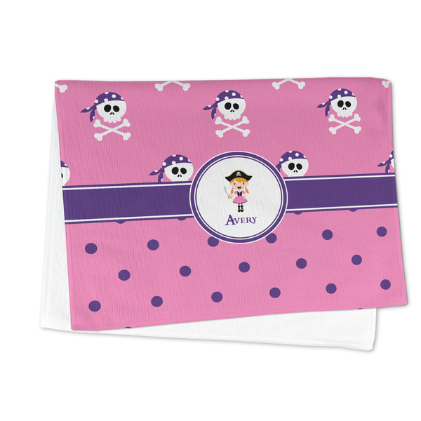 Pink Pirate Microfiber Dish Towel - FOLDED HALF