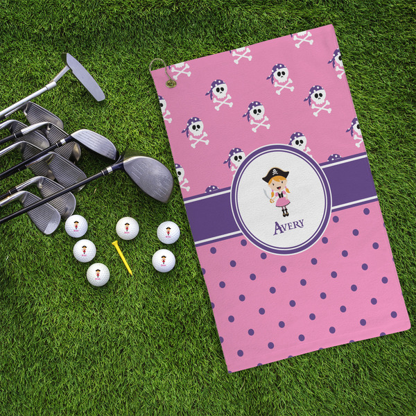 Pink Pirate Microfiber Golf Towels - LIFESTYLE