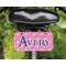 Pink Pirate Mini License Plate on Bicycle - LIFESTYLE Two holes