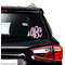 Pink Pirate Monogram Car Decal (On Car Window)