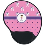 Pink Pirate Mouse Pad with Wrist Support