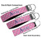 Pink Pirate Multiple Key Ring comparison sizes