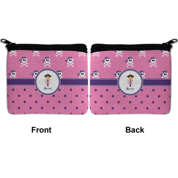 Pink Pirate Neoprene Coin Purse - Front & Back (APPROVAL)