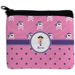 Pink Pirate Rectangular Coin Purse (Personalized)
