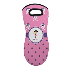 Pink Pirate Neoprene Oven Mitt - Single w/ Name or Text