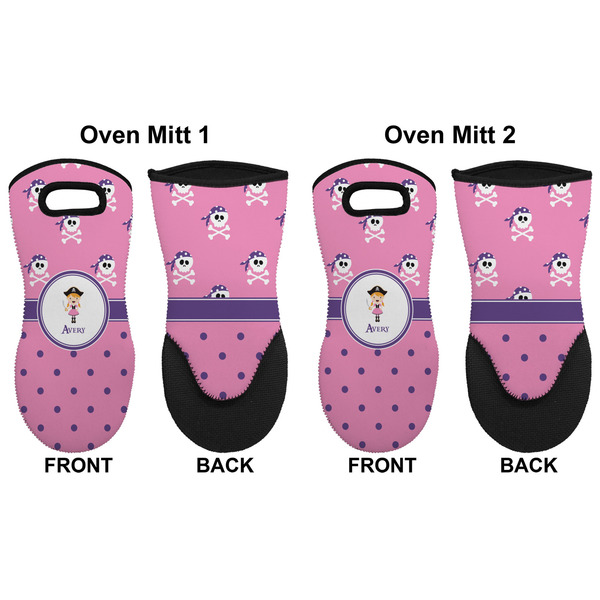 Pink Pirate Neoprene Oven Mitt - Set of 2 - Approval