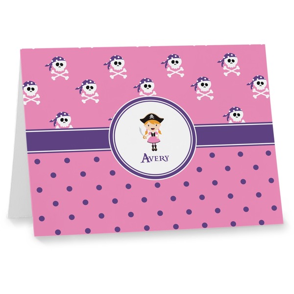 Custom Pink Pirate Note cards (Personalized)