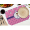 Pink Pirate Octagon Placemat - Single front (LIFESTYLE) Flatlay