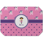 Pink Pirate Dining Table Mat - Octagon (Single-Sided) w/ Name or Text
