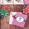 Pink Pirate On Table with Poker Chips