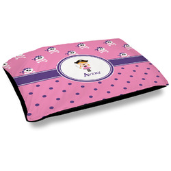 Pink Pirate Outdoor Dog Bed - Large (Personalized)