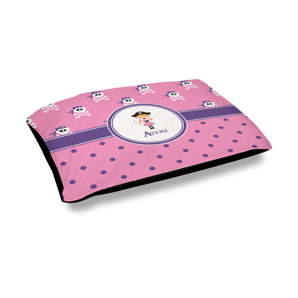 Custom Pink Pirate Outdoor Dog Bed - Medium (Personalized)