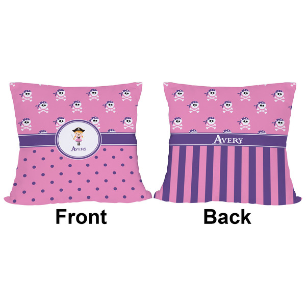 Pink Pirate Outdoor Pillow - 16x16