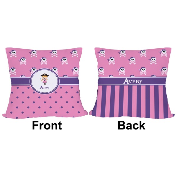 Pink Pirate Outdoor Pillow - 18x18