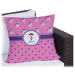 Pink Pirate Outdoor Pillow (Personalized)
