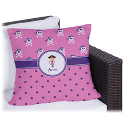 Pink Pirate Outdoor Pillow - 20" (Personalized)