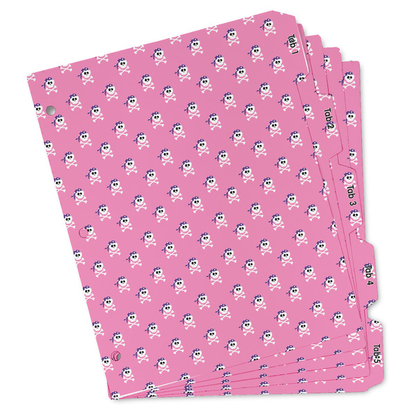 Custom Pink Pirate Binder Tab Divider - Set of 5 (Personalized)