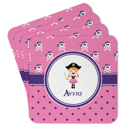 Pink Pirate Paper Coasters (Personalized)
