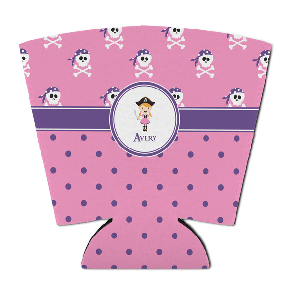 Custom Pink Pirate Party Cup Sleeve - with Bottom (Personalized)