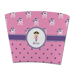 Pink Pirate Party Cup Sleeve - without bottom (Personalized)