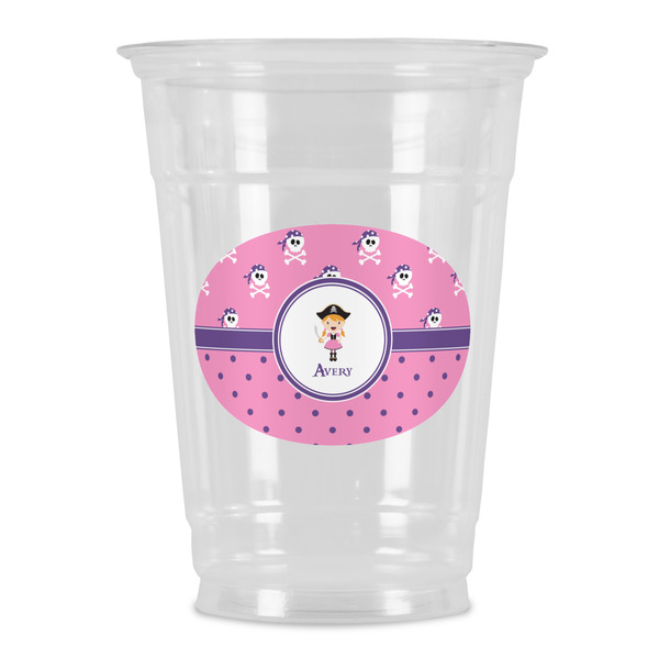 Custom Pink Pirate Party Cups - 16oz (Personalized)