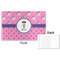 Pink Pirate Disposable Paper Placemat - Front & Back