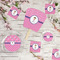 Pink Pirate Party Supplies Combination Image - All items - Plates, Coasters, Fans
