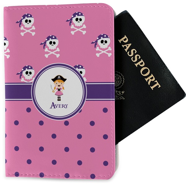 Custom Pink Pirate Passport Holder - Fabric (Personalized)